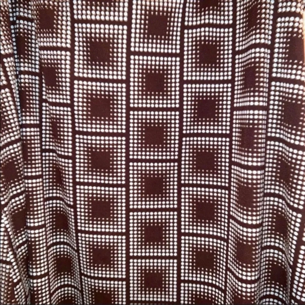 My Michelle Size 14 Geometric Square Print Polyester Midi Skirt